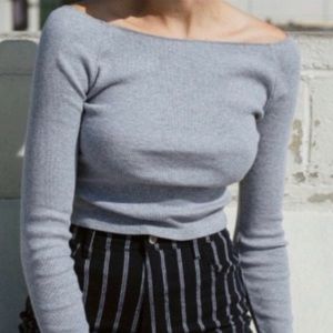 Brandy Melville grey mason top